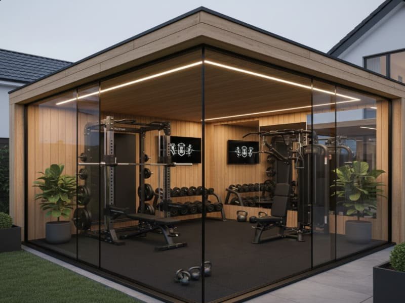 معدات الصالة الرياضية الخارجية المغطاة لفصل الشتاء